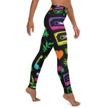 Fifth Degree™ Retro Rasta Cassette Tapes Weed Pot Leaf High Waist Leggings - £47.09 GBP