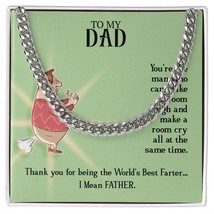 To My Dad You&#39;re the Man Cuban Chain - £45.80 GBP+