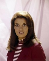 Raquel Welch 1967 studio portrait in red jacket &amp; striped shirt 8x10 inch photo - £7.37 GBP