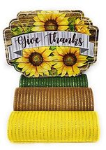 Tesadorz Autumn Sunflower Wreath Kit: 3 Rolls 10&quot; Decorative Mesh (Yello... - £27.62 GBP