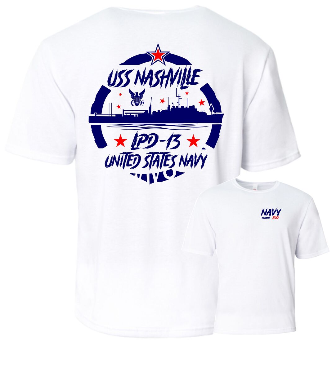 USS NASHVILLE LPD-13  Performance T-Shirt.  US NAVY - $22.95+