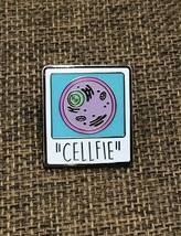 “Cellfie” Hilarious Dad Joke Molecular Science Metal Enamel Pin, New! - $6.00