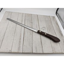 Oneida Deluxe #2 135 Stainless Steel 9” Blade Bread Knife Wood Handle 14&quot; - £11.98 GBP