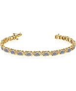 1/4 Carat Sterling Silver Cross Link Round Diamond Bracelet for Women (I... - £79.67 GBP