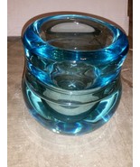 Svoboda JAROSLAV SVOBODA Glass Signed Vase Light Blue Czech Bohemian Art... - $399.00