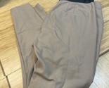 Zara Beige Tan Straight Leg Dress Pants Woman&#39;s Size XL Careerwear KG - £19.47 GBP