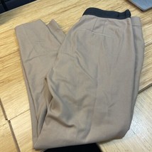 Zara Beige Tan Straight Leg Dress Pants Woman&#39;s Size XL Careerwear KG - £19.47 GBP