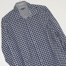 MEN&#39;S WESTERN PEARL SNAPS SLIM FIT SHIRT ~ Sz XL ~ DARK BLUE / GRAY CHEC... - £12.39 GBP