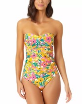 Anne Cole Women&#39;s Sunshine Floral Twist-Front One-Piece Swimsuit Size 10 - £32.91 GBP