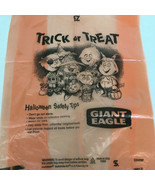 Vintage Giant Eagle supermarket Halloween trick or trick plastic shoppin... - $19.75