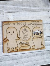 DIY 3D Jesus Christmas Ornament: Unfinished Wood Craft - $4.00