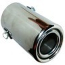 Exhaust Pipe Chrome Trim Tip extention Universal fits 35mm TO 50mm EX1 - $7.95