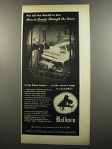 1953 Baldwin Grand Piano Ad - For all the world to see here is beauty through  - £14.73 GBP