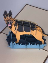 German Shepard 3D Pop Up Card Dog Puppy Wedding Birthday Father&#39;s Day Love Pet - £9.02 GBP