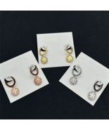 Tory Burch Logo Cross-Hollowed-out Circular Earring,Unique Bracelet,Gift... - $35.99