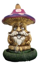 Whimsical Purple Toadstool Mushroom Greenman On Greens Backflow Incense ... - $25.99