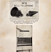 1910 First Telephone And 20 Circuit Exchange Switchboard History Print F17H - $19.99