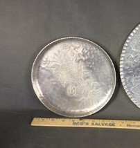 Vintage Hammered Aluminum Cookie Plate 8.5&quot; - $4.94