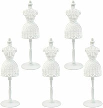 Doll Dress forms 5-Pack Cloth Gown Plastic Mannequin Display Support Holder - $22.68
