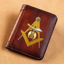  Wallet Ancient Freemasonry Design Printing Standard Short Purse BK1460 - £62.65 GBP
