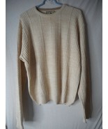Caribbean Joe Size M Pullover light beige 100% cotton sweater - $19.99