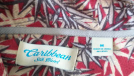 Caribbean Island Casual Shirt Men&#39;s Size Medium Multicolor Silk Blend Tropical - £15.68 GBP
