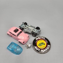 Hot Wheels Redlines Custom Volkswagen 1967 w/ Badge Pink Repaint Vtg - £45.59 GBP