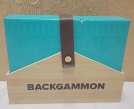 Backgammon Game with Carry Block - NEW Heavy Wooden Case - Damaged Case - $15.47