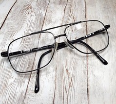 I-Deal Optics Gloss Black Aviator Eyeglasses FRAMES ONLY Casino CB1005 5... - $923.82 MXN