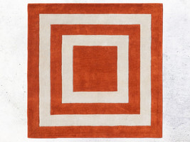 Handmade Modern Woolen Orange Border Area Rug - $249.48+