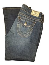 True Religion Becky Low Rise Boot Cut Distressed USA Jeans Womens 31x26 - £23.00 GBP