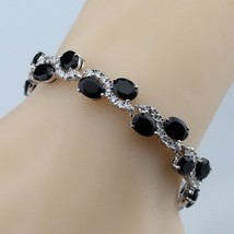 West Style 4PCS Jewelry Sets  Silver Color Black Cubic Zirconia Ring Size 6/7/8/ - £28.43 GBP