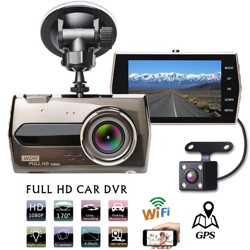 Car DVR WiFi Dash Cam Vehicle Camera HD 1080P Drive Video Recorder Auto Night - £43.83 GBP+
