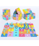 Kids Foam Puzzle Play Mat Interlocking EVA Floor Tiles with Alphabet and... - £23.62 GBP