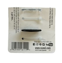 Scünci 2pc Jaw Clips Clear &amp; Black Hair Accessories #16111 - £3.09 GBP