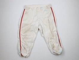 Vintage 40s 50s Mens 34 Distressed Striped Button Fly Baseball Uniform Pants USA - $138.55