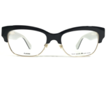 Kate Spade Eyeglasses Frames SHANTAL QOP Black White Gold Square 50-17-135 - $55.88