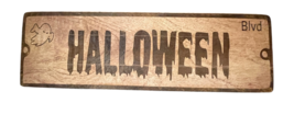 Wood Holiday Street Sign Halloween Street Sign Holiday Decor Halloween Decor - £13.79 GBP