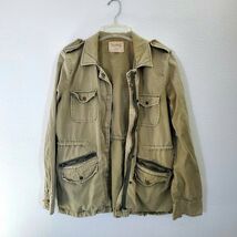 Amy Aldridge Velvet Army Style Jacket Ruby Amy Utility Faded Weathered G... - $25.40