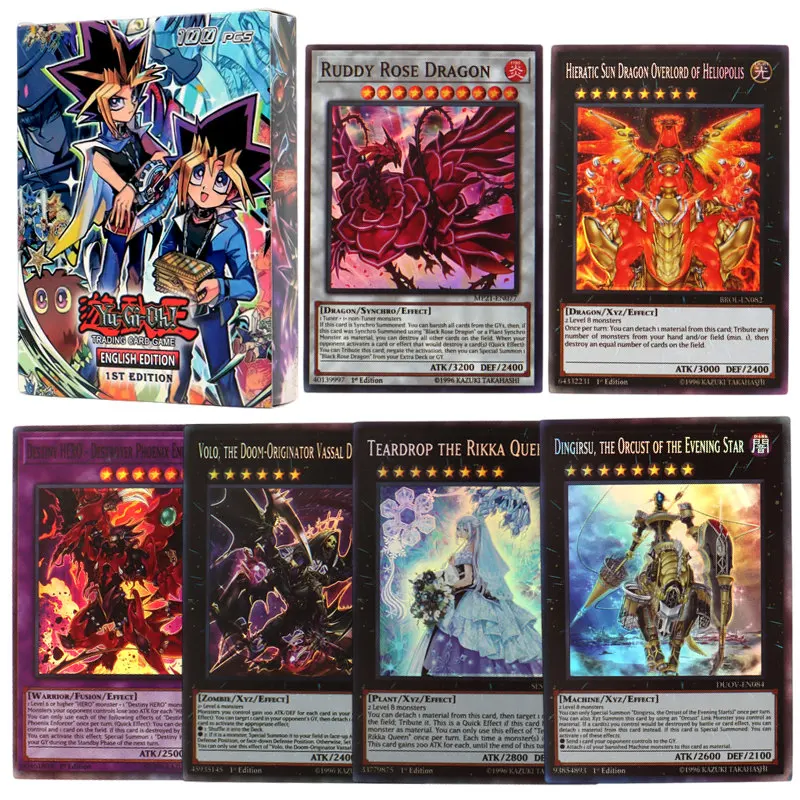 100Pcs No Repeat Holographic Yugioh Card in English YU GI OH Master Duel - $19.42+
