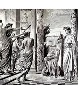 Alcibiades Dances Amid Plague And War 1913 Plate Print 2 Page History DW... - $39.99