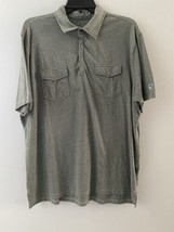 KUHL Polo Shirt Mens Extra Large Gray Stripe 2 Pockets Soft Born in the ... - $20.67