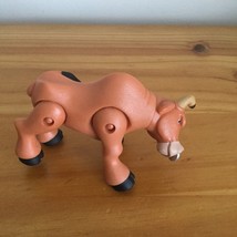 Tomy Orange Raging Bull Cow Jointed Plastic Figure Farm Animal Pretend Play Toy - £5.65 GBP