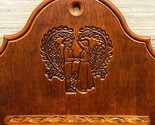 Wooden Thimble Rack Married Couple Heart Design Holds 35 Thimbles - Vintage - $29.02