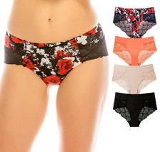 B2Body Women&#39;s Elastic Waist Beautiful Lace Panties Underwear Pack Of Four 0906 - £14.91 GBP+