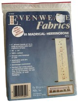 Evenweave Fabrics 14 ct Cross Stitch Aida fabric with Herringbone Stripes ecru - - £6.96 GBP