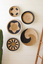 Set of 5 Round Seagrass Wall Art - $199.00