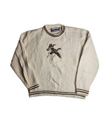 Shenandoah Sweater Cream Duck Hunting Embroidered Chunky USA Vintage Siz... - €42,94 EUR