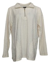 Susan Graver Weekend Jacquard Knit Half-Zip Top (Antique Ivory, XXS) A38... - £13.67 GBP