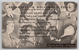 Breakfast In Hollywood Song Mad Hatter Tom Breneman Show Postcard W30 - £3.91 GBP